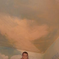Angel Rosie in our Royal Room, if you look up at the ceiling you will see our 2 baby cherubs looking down at you.