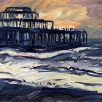 Blue Pier, Rough Sea, 2006