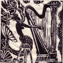 Harp and mermaid