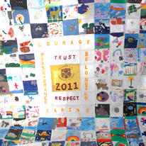 Construction of Cradley C of E Memory Quilt