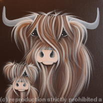 Mummy and Henry (dark brown background)