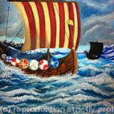 Drakkars en mer - Acrylic