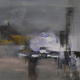Blast | £120 | 40 x 30cm | Oil and Ink on Canvas Blast