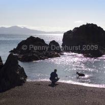 Man & his dog, Llanddwyn