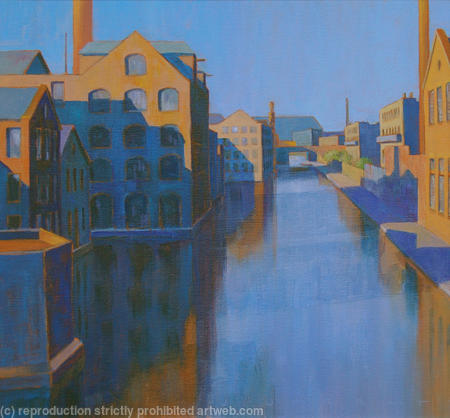 The Canal: Blue and Orange