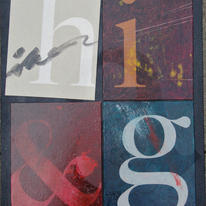 Distressed typeforms with 'a' ghost