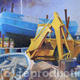 A busy boatyard