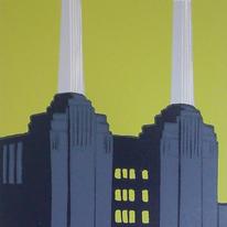 Battersea Power Station (charcoal)