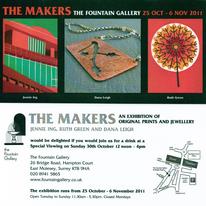 The Makers at The Fountain Gallery invitation