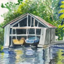 Boathouse, North Hatley 8/9.VIII.09