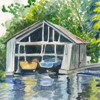 Boathouse, North Hatley 8/9.VIII.09