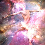 flying in deep space - giclee on canvas