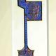 Illuminated Letter P | | 30 x 75cm | Raised and Shell Gold Gouache on Stretched Vellum Illuminated Letter P