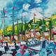 Cornish harbour | | 50 x 30cm | Oil on canvas Cornish harbour