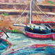 Boats in harbour Cornwall | £100 | 40 x 30cm | Oil on canvas Boats in harbour Cornwall