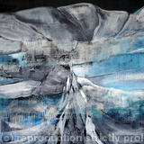 Snow on The Downs - Acrylic and mixed media on canvas