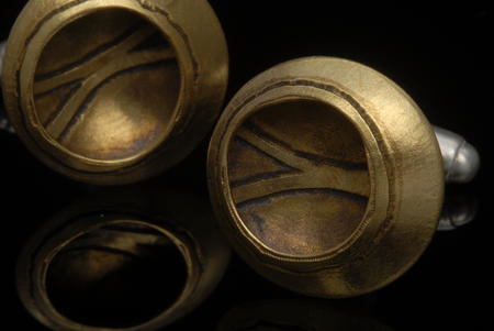 3d etched brass cufflinks