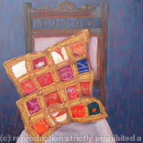 Old Chair with Indian Cushion