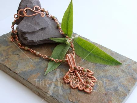 Skeleton leaf pendant - Midland Hawthorn