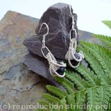 The Claw - Onyx Earrings - Onyx and Silver