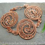Boudica - Triple Celtic Disc bracelet - Copper wire