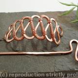 Loop De Loop Hair Barrette Or Shawl Pin - medium - Copper wire