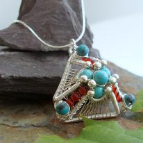 Turquoise Pyramid Pendant