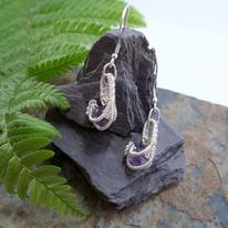 The Claw - Amethyst Earrings