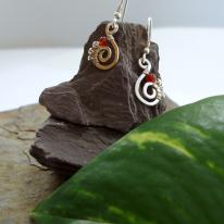 Red Agate Cirrus Earrings