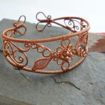Lace - Filigree Inspired cuff - Copper