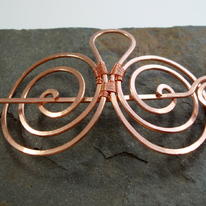 Double Spiral Hair Barrette - Copper