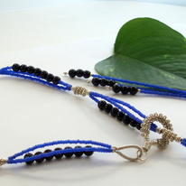 Coiling Away The Blues - Lariat Necklace