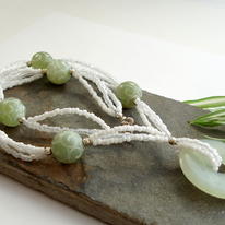 Green Multi Strand Necklace