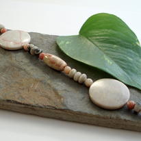 Pink Spider web Jasper Bracelet