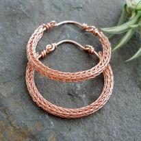 Viking Knit hoop earrings
