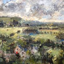 kemple end from clitheroe castle-shaft of light