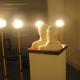 Chubby Couple | | 45 x 40cm | Lard, Clay, F16 Resin, Wood, Paint, Varnish, Polystyrene, Halogen Lamps Chubby Couple