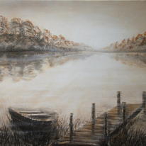 Misty Lake Sunrise