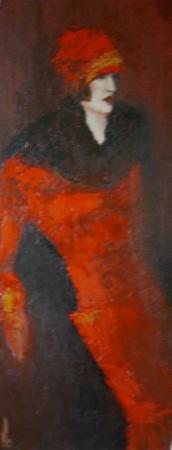 woman in red