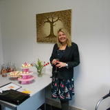Utopia Resourcing Ltd office launch 2012 with MD Liz Allister - Mixed media on artist quality primed deep edge canvas. FREE UK P+P.