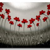 Red Poppy Landscape Gathering - Mixed media on gallery quality, primed, deep edge canvas