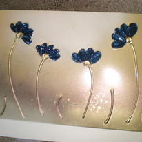 Handmade Card 'Four Blue Poppies'