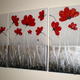 Dancing Poppies (Triptych)