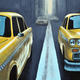 new york yellow cabs | | 100 x 50cm | Acrylic on Canvas new york yellow cabs