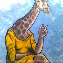 smoking giraffe