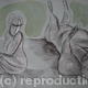 Zeus displaying to Europe | (sold) | 50 x 70cm | charcoal,pastel,gloss paint on paper Zeus displaying to Europe