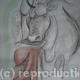 Europe Responding to… | (sold) | 50 x 70cm | charcoal, pastel, gloss paint on paper. Europe Responding to…