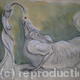 Europe Teasing Zeus… | (sold) | 50 x 70cm | charcoal, pastel, gloss paint on paper. Europe Teasing Zeus…