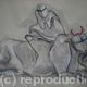 Europe Mounting Zeus | | 50 x 70cm | charcoal, pastel, gloss paint on paper. Europe Mounting Zeus