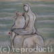 Zeus Carries Europe… | | 50 x 70cm | charcoal, pastel, gloss paint on paper. Zeus Carries Europe…